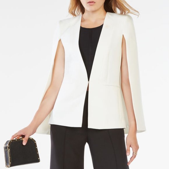 New* BCBG MAXAZRIA Upas Cape Black Color Size XS $228 - Picture 5 of 6